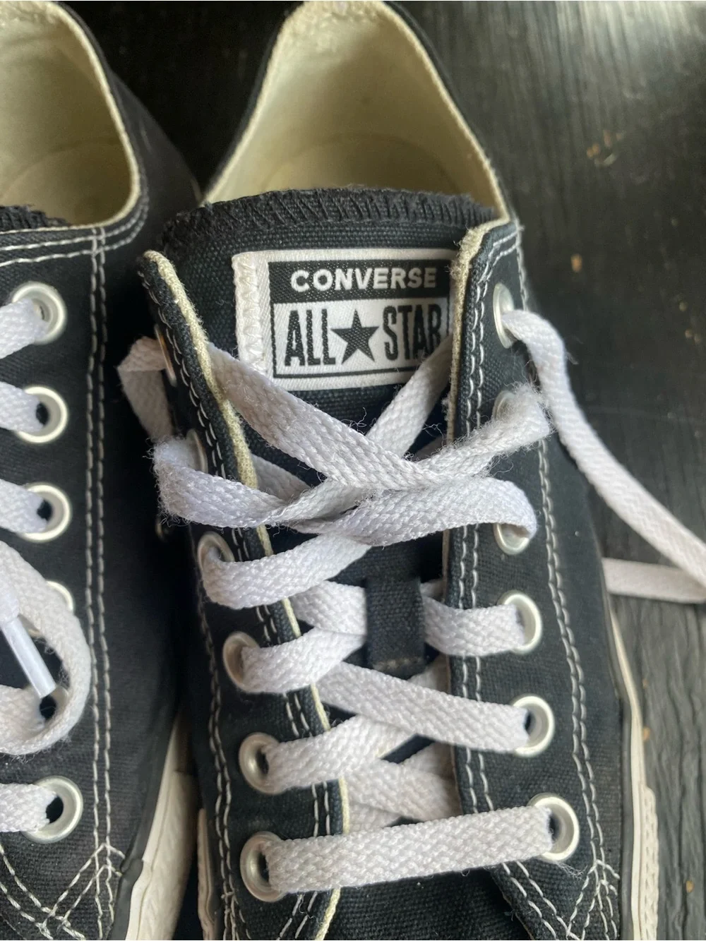 Converse womans Black & White Low Top Sneakers